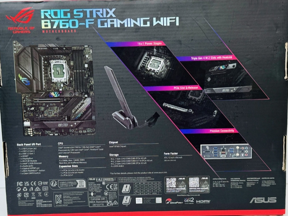 Материнская плата: ASUS ROG Strix B760-F Wi-Fi Игровая. Киев - изображение 4