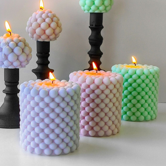 Силиконовая форма для изготовления свечи, молд для изделий из соевого,пчелиного воска и парафина 75 х 75 х 81 мм Кам'янець-Подільський