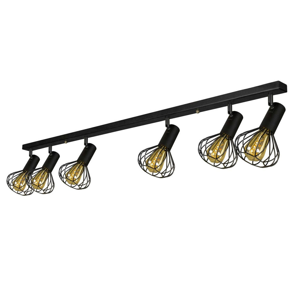 Потолочный поворотный светильник лофт Е27-6 Lotus NL 14151-6 BK Киев - изображение 1