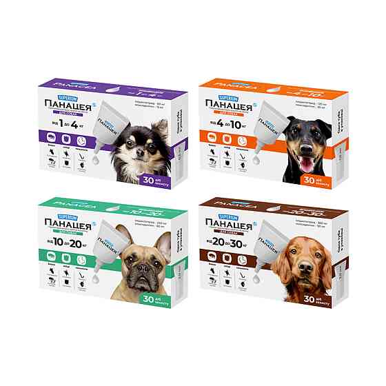 СУПЕРІУМ Панацея, протипаразитарні краплі на холку для собак, 1-4 кг Київ