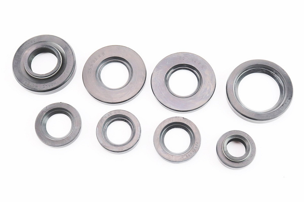 Сальники к-кт 8шт (16,5x30x7/10; 21x35x7; 22x36,5x6-2шт; 25x52x6-2шт; 25x52x7,5/9,5; 35x52x9) Юпітер Київ - фото 1