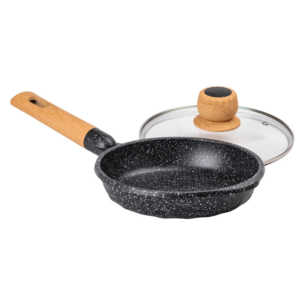 Алюминиевая сковорода Marble с антипригарным покрытием 1 литр Ø 20 см Black MGC HP-4-421B Киев - изображение 5