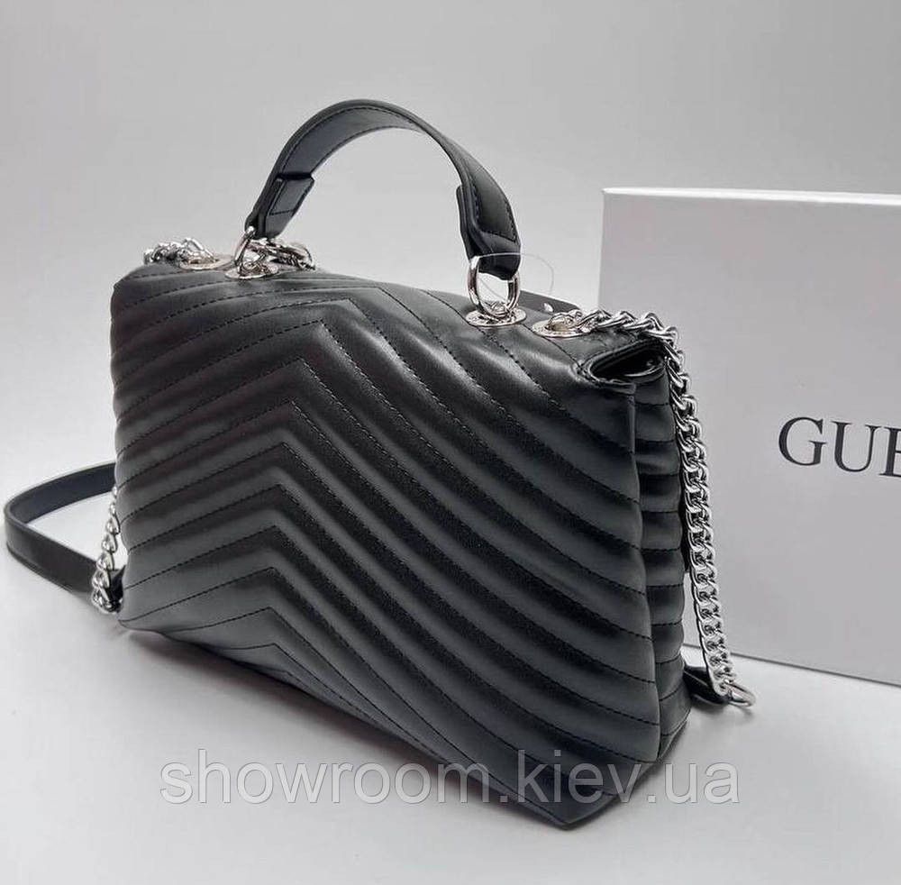 Женская сумка на плечо Guess (121) черная Киев - изображение 4