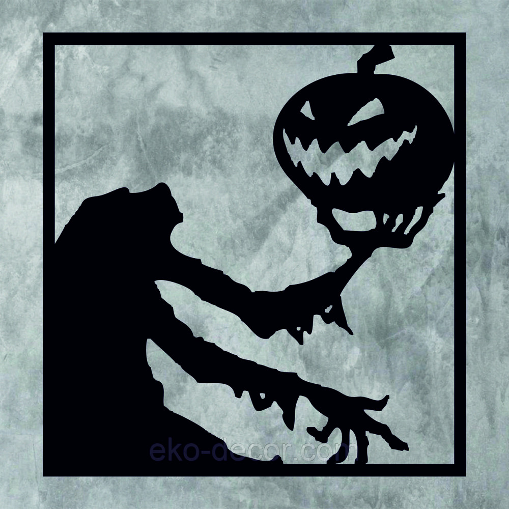 Декоративное настенное Панно «Силуэт с тыквой», Декор на стену Киев - изображение 7