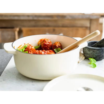 Каструля KitchenAid чавунна з кришкою 5,2 л Мигдалевий крем (CC006059-001) Вінниця - фото 7