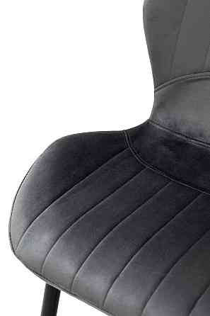 Стілець Леон  чорний/велюр темно-сірий Київ
