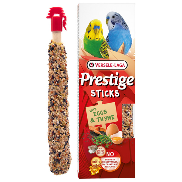 Versele-Laga Prestige Sticks Small Parrot Eggs & Thyme ВЕРСЕЛЕ-ЛАГА ЯЙЦЯ ТА ЧЕБРЕЦЬ ласощі для хвилястих папуг 2х30г Київ - фото 1