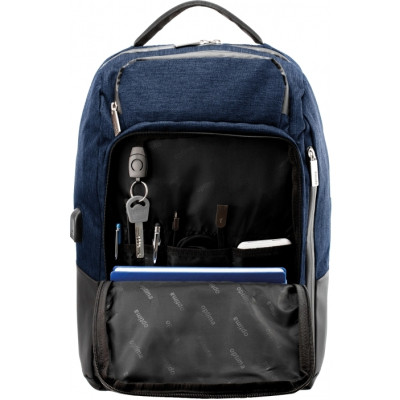Рюкзак школьный Optima 18" USB Techno унисекс 0.7 кг 26-35 л Синий (O96913-02) Винница - изображение 2