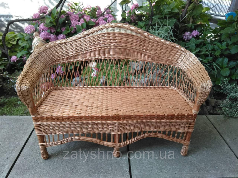 Плетеный диван кофейный низкая спинка Киев - изображение 7