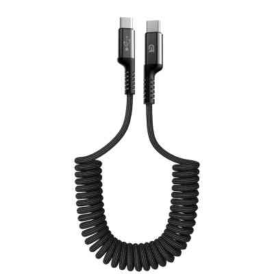 Дата кабель USB-C to USB-C 1.0m Spiral 3A Black Armorstandart (ARM75392) Винница