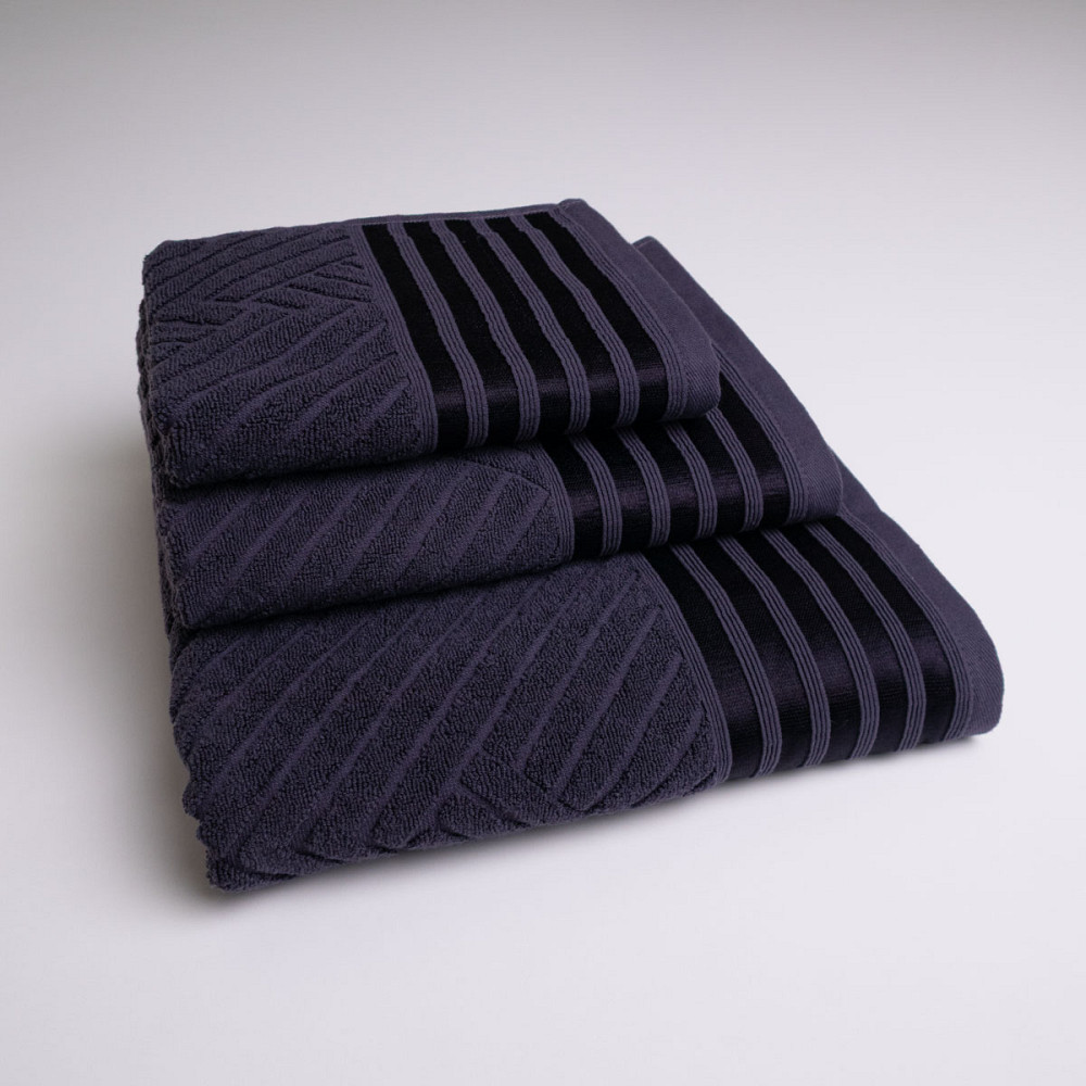 Набор махровых полотенец SOFT 3шт GM Textile 40х70см, 50х90см, 70х140см 500г/м2 (Графитовый) Сумы - изображение 1