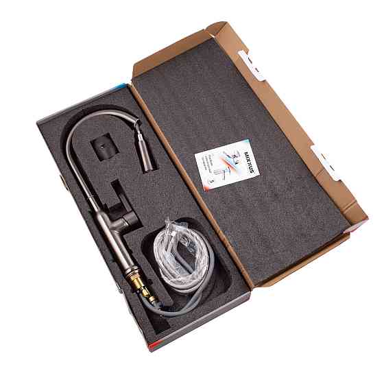 Кухонный смеситель с выдвижным изливом Mixxus Premium PULL 014 GRAPHITE (MI6959) Харьков