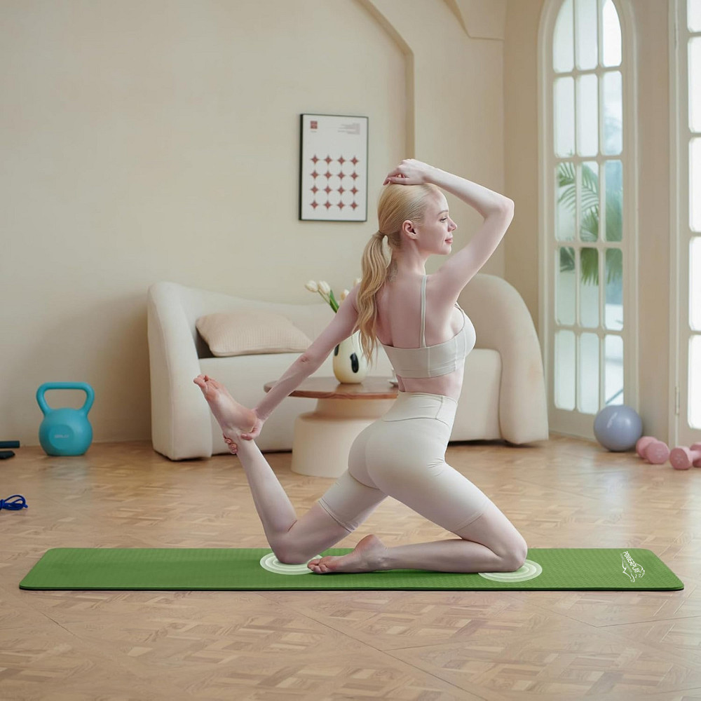 Килимок для йоги та фітнесу PowerPlay 4150 TPE Premium Performance Mat Зелений (183x61x0.6 см.) Каменское - изображение 3