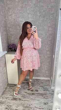 Женское стильное, романтичное, легкое платье из софта Белый, 54/56 Одесса