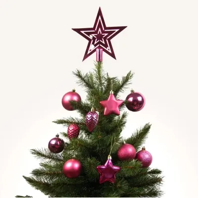 Ялинкова іграшка House Of Seasons Кульки і прикраси Пластик 40 шт D8 см D7 см D6 см Фуксія (8720967923649) Вінниця - фото 2