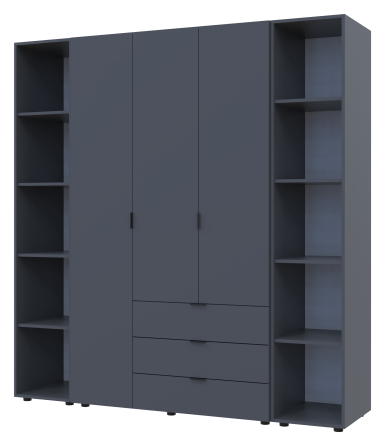 Комплект шкафов для одежды Doros Гелар (3 шт.) 192,6х49,5х203,4 см Графит (DRS-011149) Львов