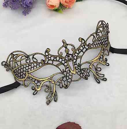 Ажурна маска на очі one size золотистий Київ