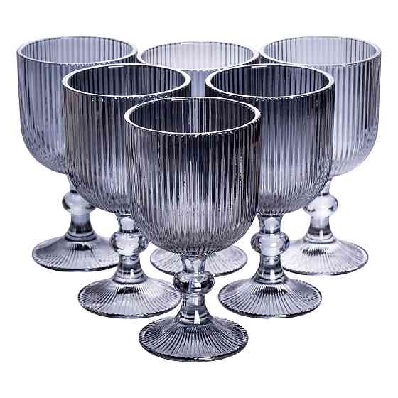 Набір винних бокалів 6 шт, 300 мл, сірі Київ