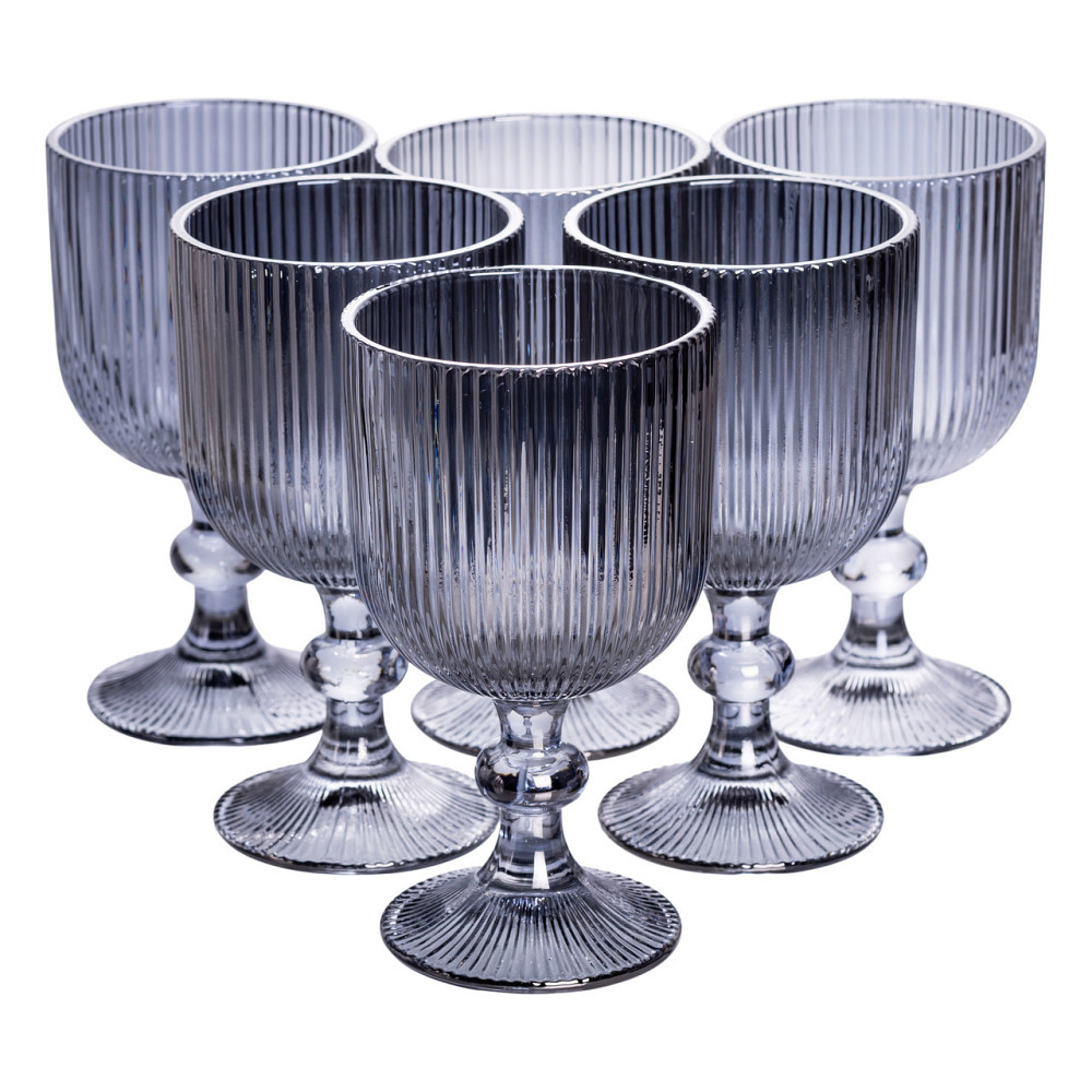 Набір винних бокалів 6 шт, 300 мл, сірі Київ - фото 1