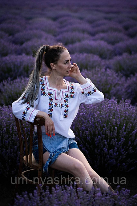Жіноча лляна вишиванка "Троянда" Кривий Ріг - фото 1