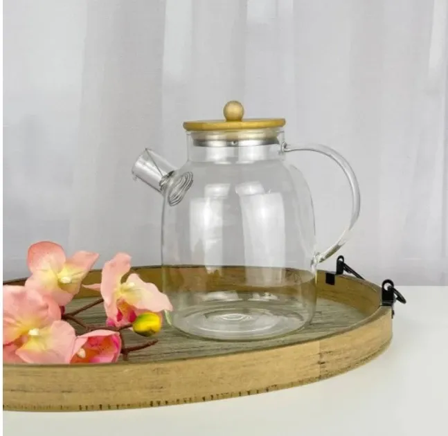 Стильний Скляний Чайник-Заварник 1700 мл. Термостійкі До 500° Одеса - фото 1