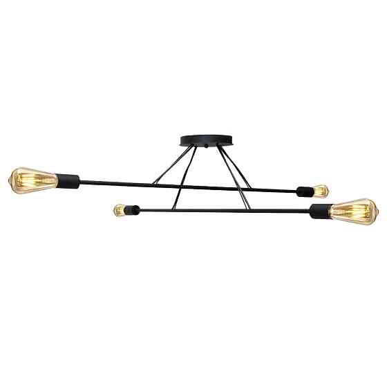 Люстра подвесная MSK Electric Asket под четыре лампы Е27 NL 10320-4 BK черная Одесса