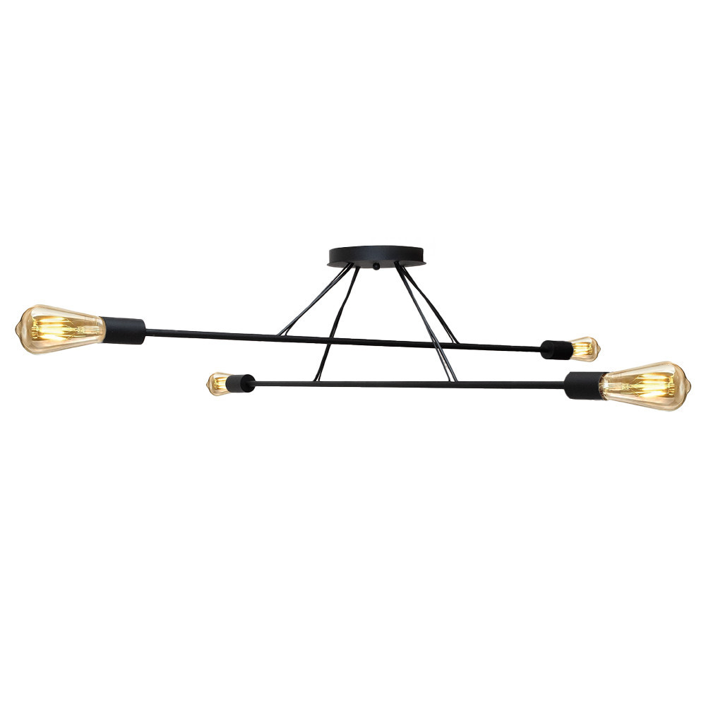 Люстра подвесная MSK Electric Asket под четыре лампы Е27 NL 10320-4 BK черная Одесса - изображение 2