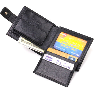 Гаманець Canpellini З натуральної шкіри Чорний (21772) Вінниця - фото 9