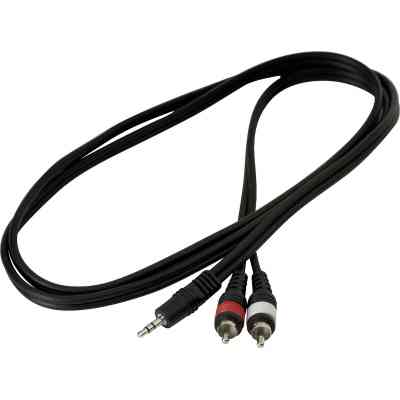 Інсертний кабель RockCable Patch Cable - 2 x RCA to TRS MiniJack (1.5m) (RCL 20902 D4) Вінниця