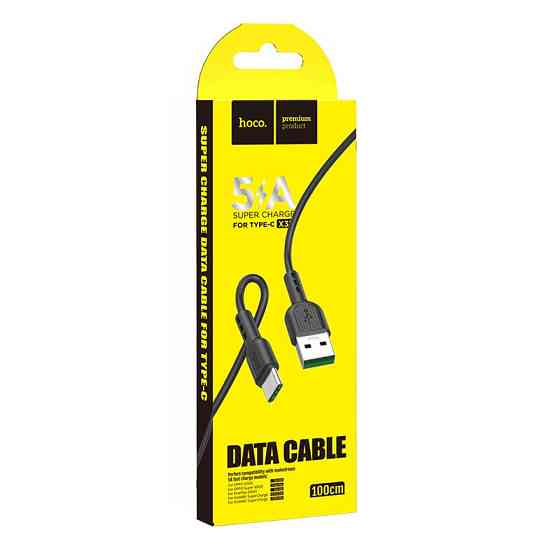 Кабель HOCO X33 Type-C 5A Surge charging data cable Black Київ