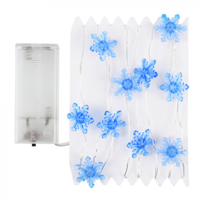 Гирлянда YES! Fun На медной проволоке Снежинки 20 LED Тепло-белая 2.2 м На батарейках (801212) Винница - изображение 2