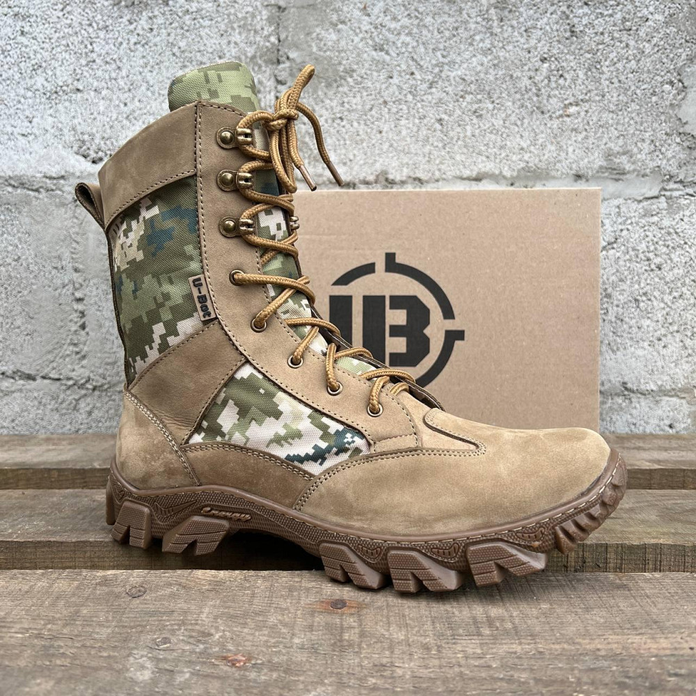 Тактические мужские летние пиксельные берцы водостойкие кожаные прошитые и проклеенные берцы Львов - изображение 8