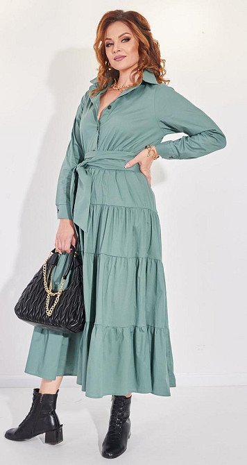 Коттоновое платье с оборками (44) Киев - изображение 6