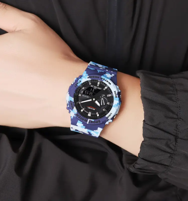 Мужские наручные часы Skmei 2351 (Синий камуфляж) Винница - изображение 4