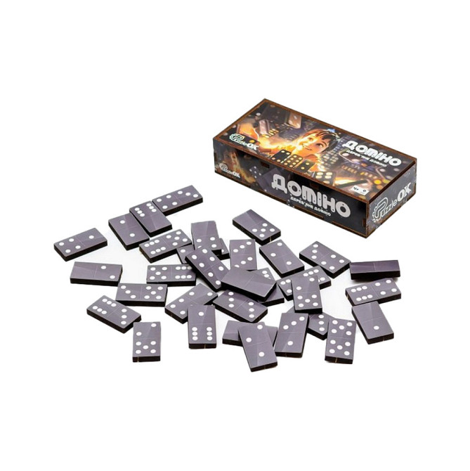 Дерев'яна настільна гра "Доміно" Puz-22929, 28 елементів Вінниця - фото 1