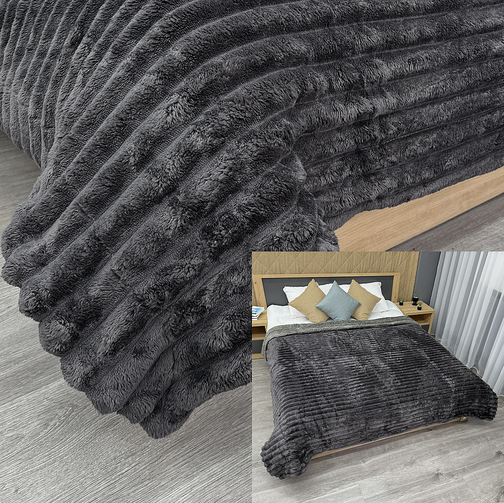 Плед 200х230 см (+-10см) на овчине 