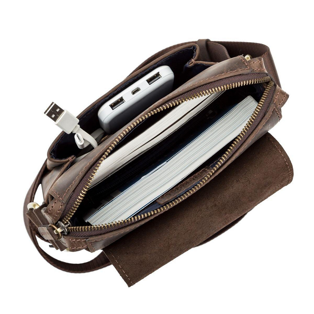 Сумка чоловіча шкіряна Коричнева (SHVIGEL) Київ - фото 10