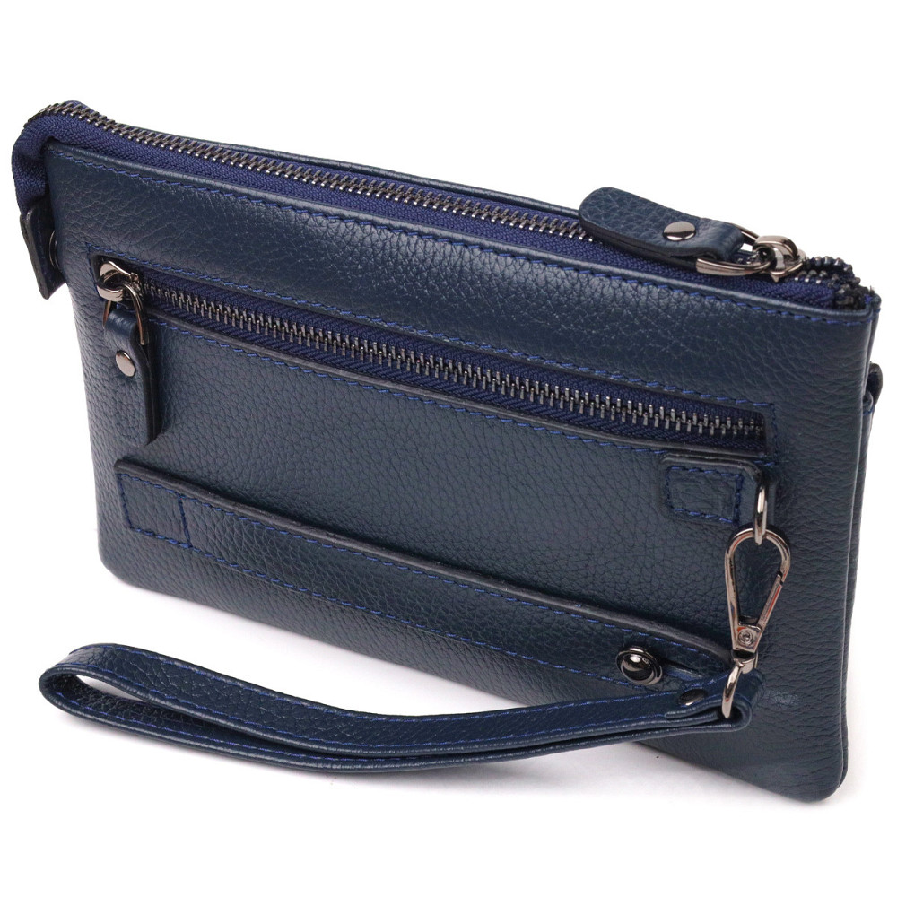 Оригинальный мужской клатч из натуральной кожи CANPELLINI 21545 Синий Киев - изображение 10