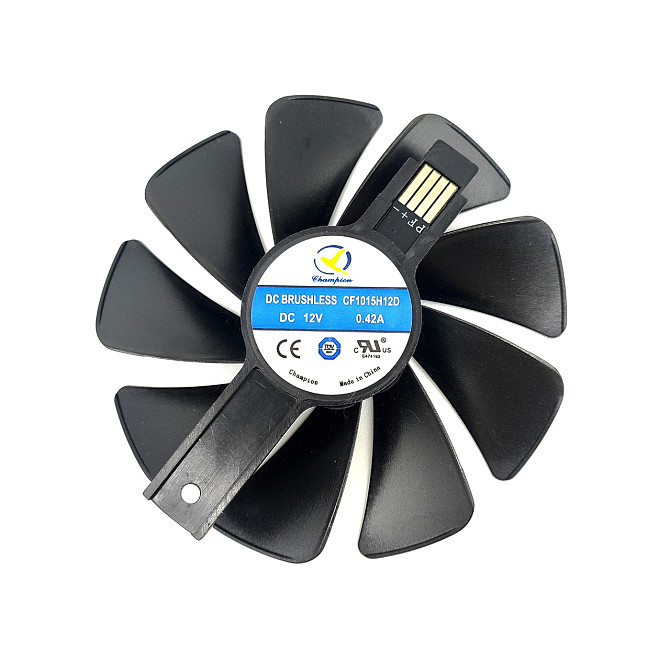 Вентилятор для відеокарт RX Radeon Sapphire 95 мм діаметр для Rx 470, 480, 570, 580, 590, Vega 56, 64 та інших Клевань - изображение 4