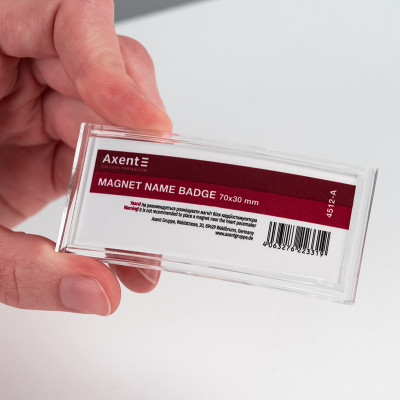 Бейдж Axent акриловый на магните 4512 (70х30 мм) (4512-A) Винница - изображение 3