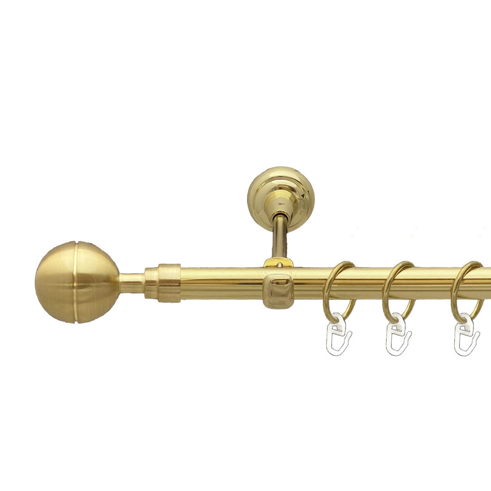 Карниз Orvit Корсо металевий однорядний відкритий Золото 19 мм 160 см (00-00012882) Львів - фото 1