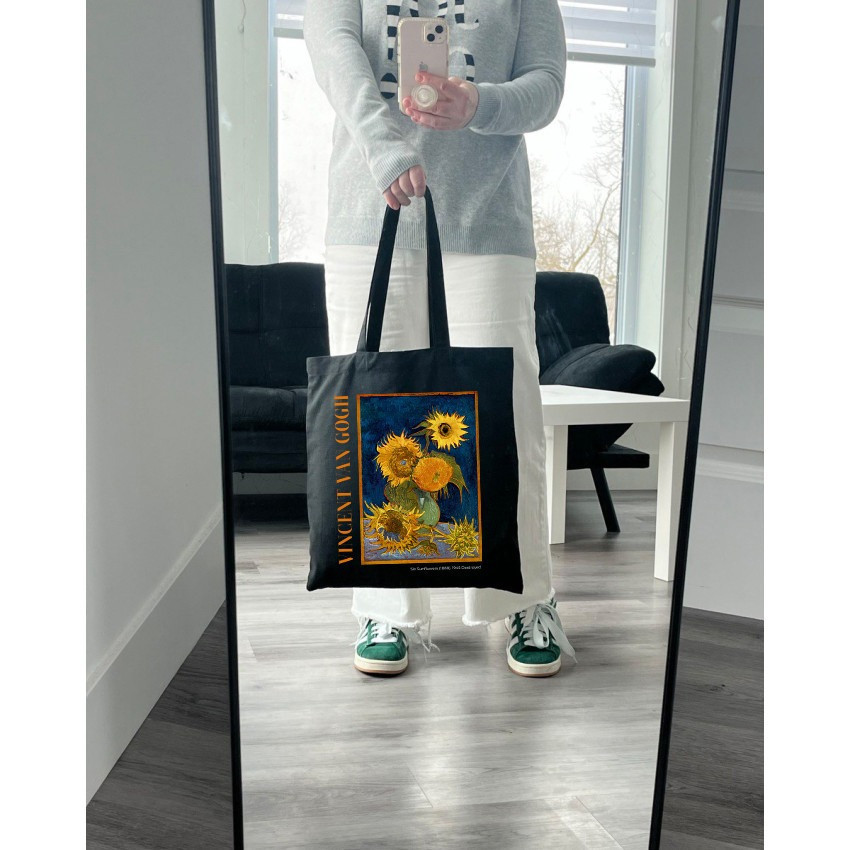 Екошопер BookOpt BK4096 Van Gogh Six Sunflowers  чорний Київ - фото 8