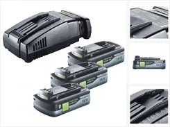 Zestaw akumulatorów Festool 3x BP 18 Li 4,0 Ah HPC-ASI 18V HighPower ( 205034 ) + szybka ładowarka SCA 16 10,8 V - 576953 Киев