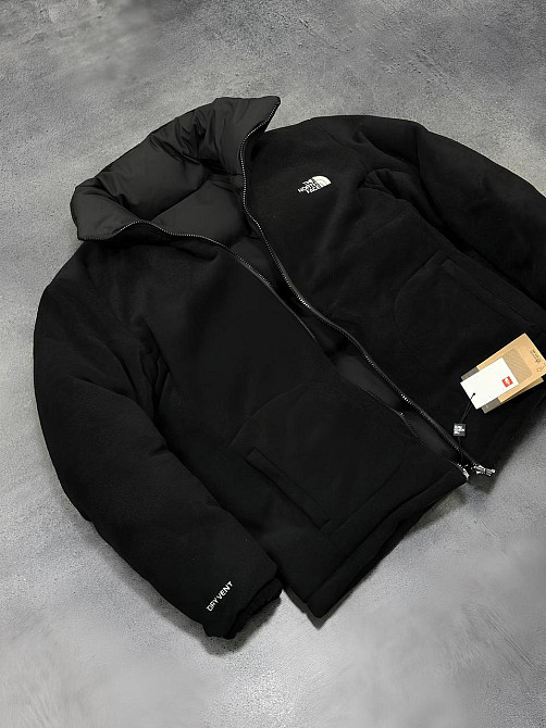 Зимняя мужская двусторонняя черно белая куртка the north face, водонепроницаемая зимняя теплая куртка норт фейс пуховик Львов - изображение 2