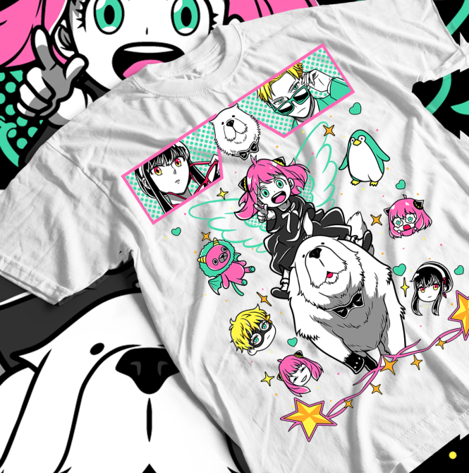 Футболка аниме Шпион и семья оверсайз (S/M/L) Черний AnimeJ0176 Днепр - изображение 1