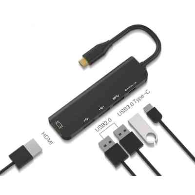 Концентратор XoKo AC-405 Type-C to HDMI+USB 3.0+USB 2.0+Type-C (XK-AC-405) Винница
