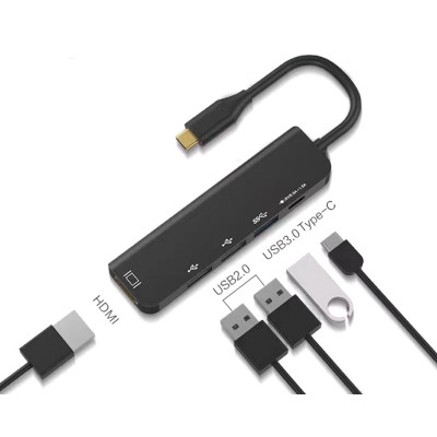 Концентратор XoKo AC-405 Type-C to HDMI+USB 3.0+USB 2.0+Type-C (XK-AC-405) Винница - изображение 5