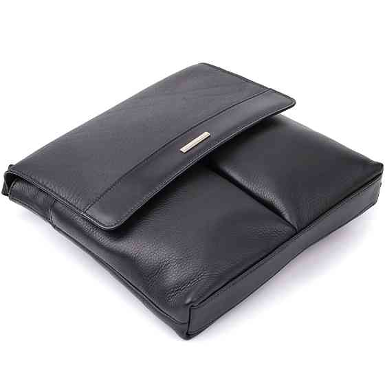 Мужская сумка через плечо из зернистой натуральной кожи Tony Perotti 20865_1 (9270G-25 nero) Черный Киев