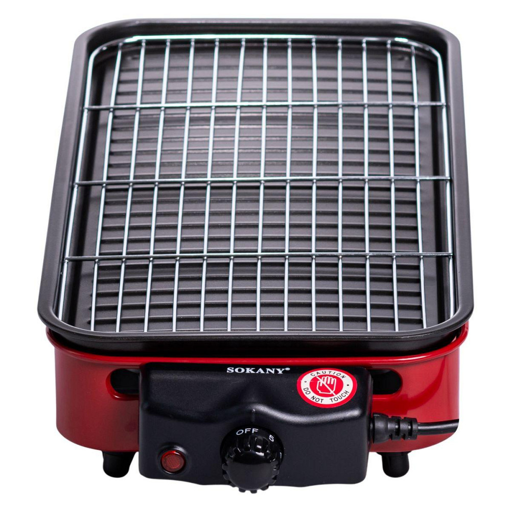 Електричний гриль настільний червоний 1500 Вт Sokany SK-6112 Київ - фото 5