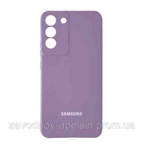 Samsung S22 S901 Чехол микрофибра Silicone Cover (лиловый) Одесса
